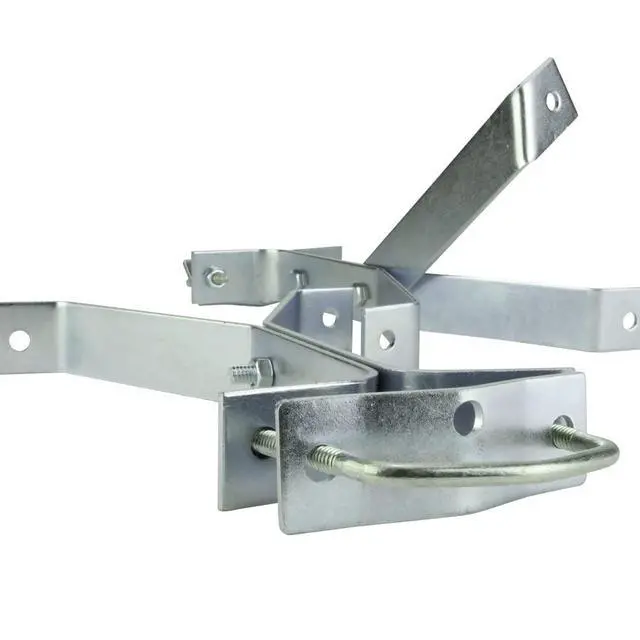 Alt view image 5 of 5 - 8 Heavy-Duty Wall Mount Pair for TV Antenna Mast with (2) Brackets with Lag Bolts