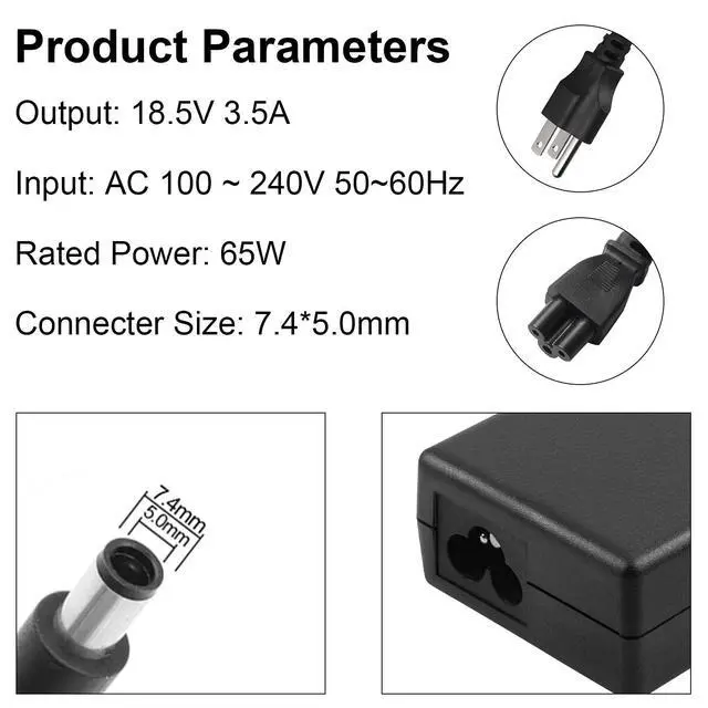 Alt view image 6 of 7 - AC Adapter Charger for hp 2000 Laptop Charger for Compaq Presario 2210B 2510P CQ40 CQ45 CQ50 CQ56 CQ56-115DX CQ60 CQ60Z Power Cord