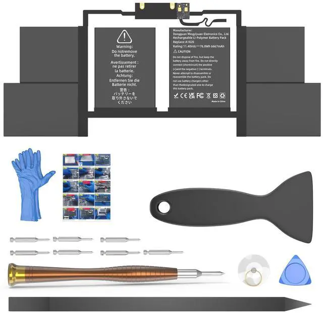 Main image of A1707 Battery Replacement, A1820 Battery for MacBook Pro 15 inch 2016 2017 Touch Bar Version Model EMC 3162 3072 Identifier MacBookPro13,3 & MacBookPro14,3 (A1707 A1820 Battery & Tool Set)