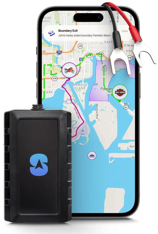 Main image of Spytec Moto GPS Motorcycle Tracker - Waterproof Real-Time Tracking w/ 5 Second Updates - Ideal Hard-Wired GPS Tracking for Vehicles Like Mopeds, Scooters, Boats, ATVs | Needs Subscription