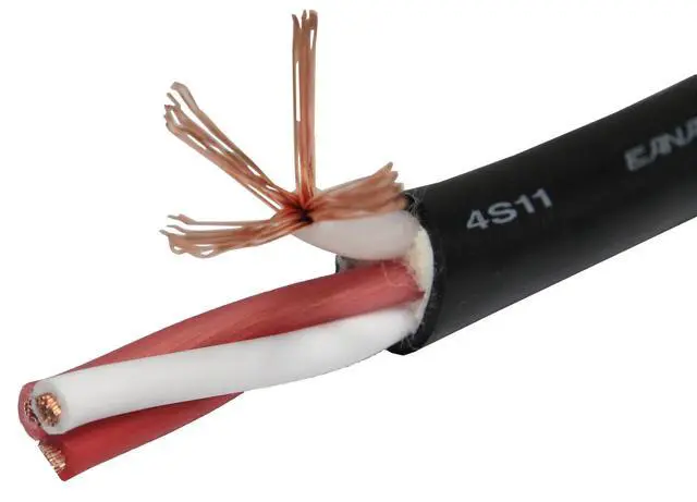 Alt view image 2 of 6 - 4 Units - 6 Inch - Canare 4S11 Audiophile Grade - 11AWG - HiFi Speaker Jumper Cable Terminated with Gold Spade Connectors