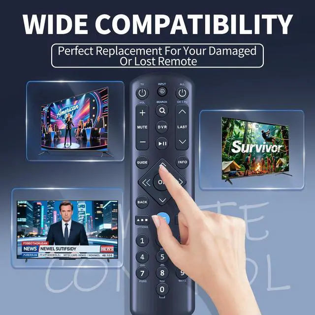 Alt view image 2 of 7 - Replacement for Spectrum Smart TV, URC1160 Remote Control, Compatible with Spectrum/Charter Cable Set-Top Boxes, TVs, and Audio Devices HD DVR Digital Receivers UE878RCU, Backlit