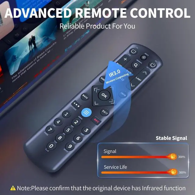 Alt view image 5 of 7 - Replacement for Spectrum Smart TV, URC1160 Remote Control, Compatible with Spectrum/Charter Cable Set-Top Boxes, TVs, and Audio Devices HD DVR Digital Receivers UE878RCU, Backlit