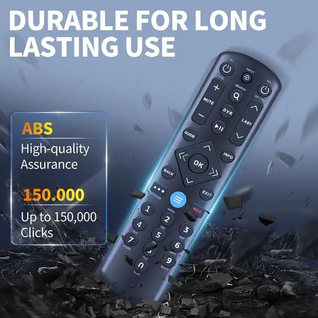 Alt view image 7 of 7 - Replacement for Spectrum Smart TV, URC1160 Remote Control, Compatible with Spectrum/Charter Cable Set-Top Boxes, TVs, and Audio Devices HD DVR Digital Receivers UE878RCU, Backlit