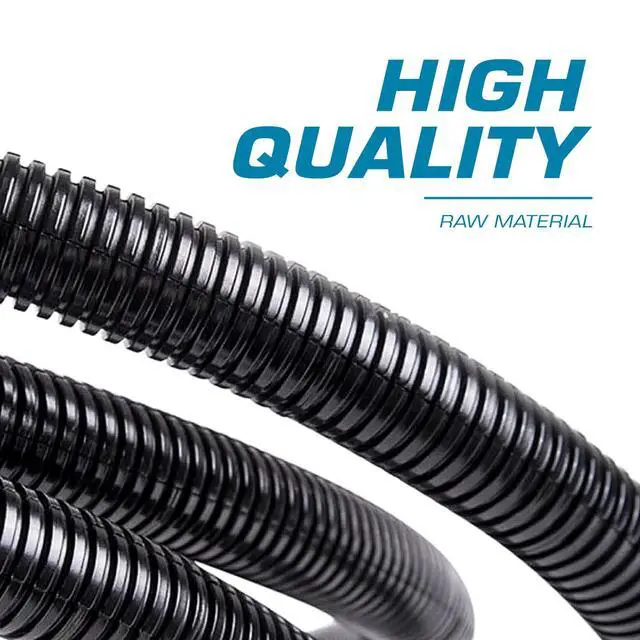 Alt view image 6 of 7 - 1/2" x 100 ft Split Wire Loom (LM-12-100 BLK), Flexible, Chemical-Resistant Protective tubing for Automotive, Home, and Industrial Wires, Prevents wear and organizes Cables