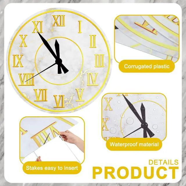 Alt view image 4 of 7 - 1pcs 4ft Blue Princess Clock Backdrop Plastic Corrugated Board Midnight Magic Blue Princess Party Decor Waterproof Standee Backdrop for Women Birthday Baby Shower Wedding Party Photo Prop