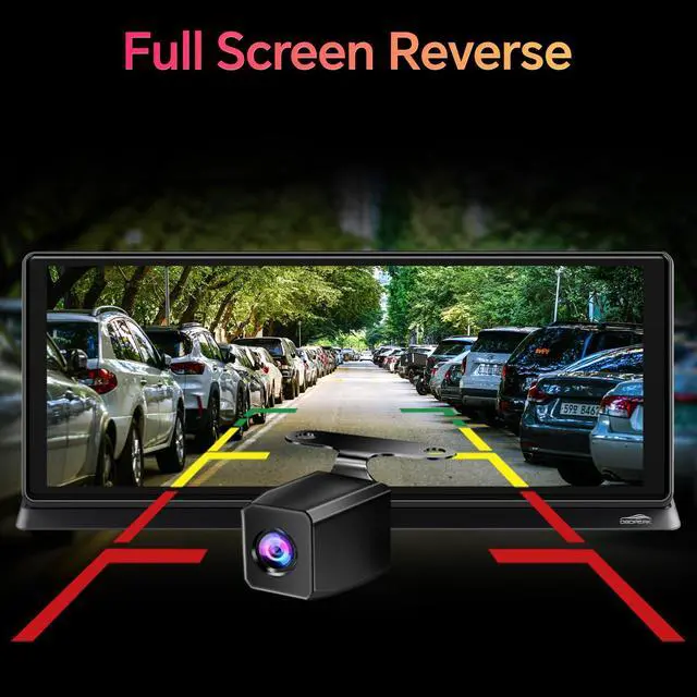 Alt view image 5 of 7 - K2 PRO 11.3'' Wireless CarPlay Screen 4K Dash Cam Portable Android Auto Car Stereo Video Recording, Car Audio Receivers 1080P Backup Camera, Bt/GPS Navigation/AirPlay/Siri