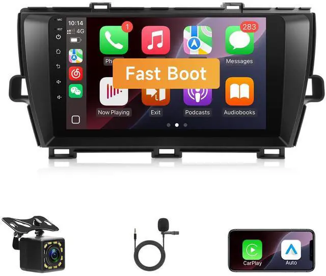 Main image of Linux Car Stereo for Toyota Prius (Non JBL) 2010 2011 2012 2014 2015 | 9'' IPS Screen Fast Boot Radio for Prius Car Play with Wireless Carplay Android Auto SWC Bluetooth FM EQ Backup Camera