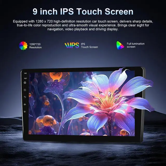 Alt view image 7 of 7 - Linux Car Stereo for Toyota Prius (Non JBL) 2010 2011 2012 2014 2015 | 9'' IPS Screen Fast Boot Radio for Prius Car Play with Wireless Carplay Android Auto SWC Bluetooth FM EQ Backup Camera