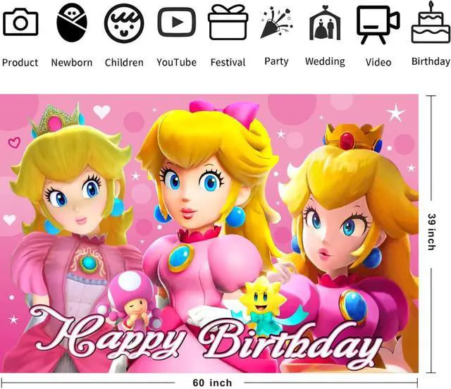 Alt view image 3 of 4 - Wall Decor for Birthday Decorations P Backdrop for Kids Birthday Party Supplies (5x3ft)