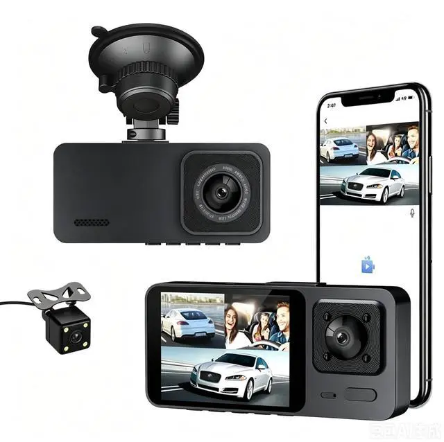 Main image of 2K Dash Camera for Car Front and Rear Inside WiFi Dash Cam with Phone App Security Video Recorder, HD 1080P Dashcam 2'' Screen Loop Recording, HDR, G-Sensor