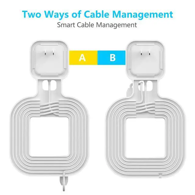 Alt view image 5 of 7 - Outlet Wall Mount Holder for eero Pro (White(3 Pack)) | Built-in Cord Storage; Tool-free Outlet Mounting; Wall Mounts Only, Compatible with Eero Pro Routers and Power Adapters