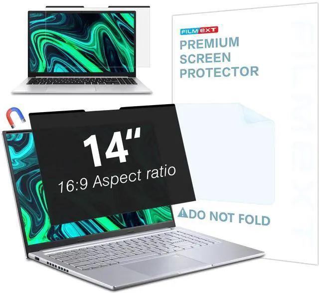 Main image of Magnetic Laptop privacy screen 14 inch for 16:9 Widedisplay | Removable Laptop Privacy Screen Shield Anti Glare Blue Light Filter Compatible with HP/Dell/Acer/Lenovo/Asus
