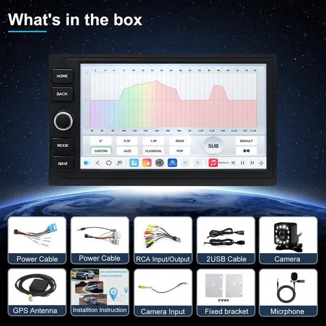 Alt view image 6 of 6 - QLED Radio for Honda Accord 1996 1997 1998 1999 2000 2001 2002 Upgrade,Touch Screen Stereo Replacement,Wireless carplay Android auto,Free Camera