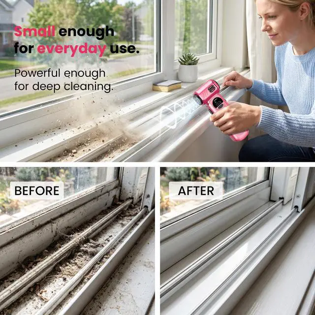 Alt view image 4 of 7 - Compressed Air Duster, 150000RPM Electric Air Duster with 6 Nozzles, Adjustable Speed, LED Light & 8000mAh Battery, Rechargeable Cordless Turbo Air Blower for Keyboard, PC, Car &Home Cleaning