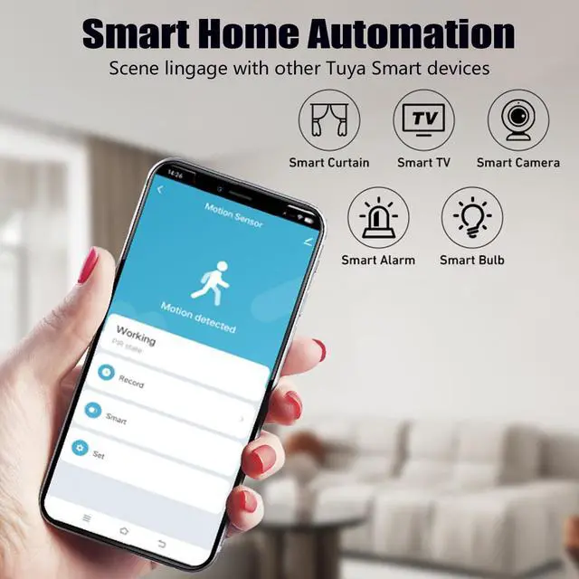 Alt view image 4 of 7 - Smart PIR Motion Sensor: WiFi Motion Detector with App Notification Alerts, Wireless Contact Sensor for Home Security and Smart Home Automation, No Hub Required, Compatible with Alexa