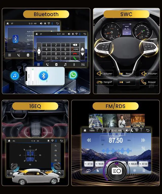 Alt view image 6 of 7 - 7'' Flip Out Screen Single Din Car Stereo with Piano Keys,Wireless CarPlay Android Auto,HD IPS Touchscreen Radio with Bluetooth,FM Radio Receiver Support USB/Type-C,Mirror Link,Backup Camera
