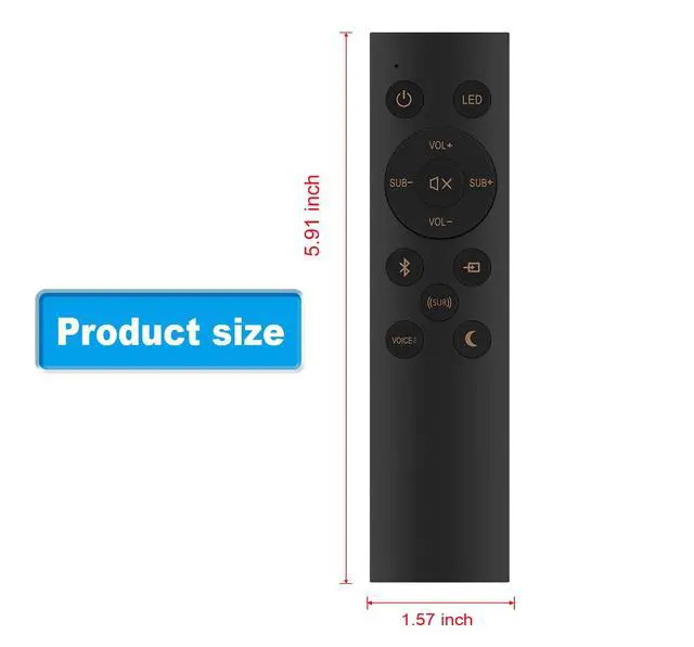 Alt view image 4 of 7 - 1067744 Remote Replacement Compatible with KLIPSCH Sound Bar BAR 40 R-4B II | RSB-11 RSB-14 R4BII R-4BII R-4B-II-NA