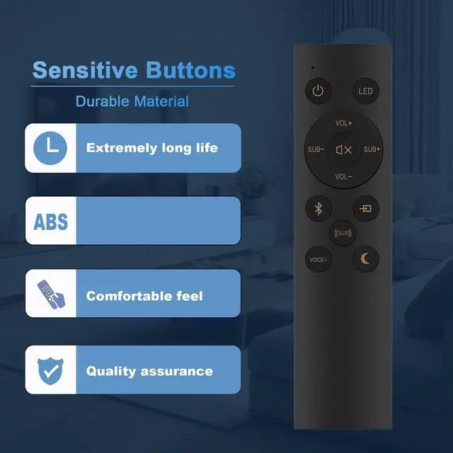 Alt view image 7 of 7 - 1067744 Remote Replacement Compatible with KLIPSCH Sound Bar BAR 40 R-4B II | RSB-11 RSB-14 R4BII R-4BII R-4B-II-NA