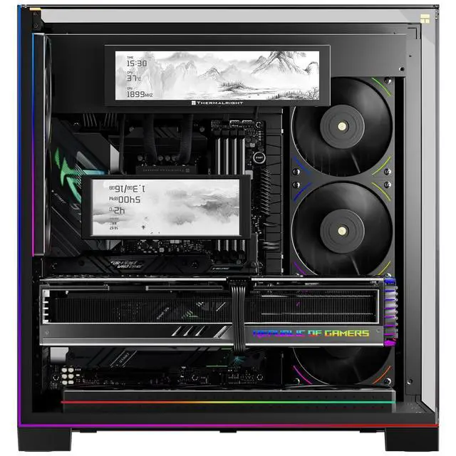 Alt view image 3 of 6 - Trofeo Vision LCD Black,9.16 Inch Magnetic IPS Screen,1920x480 Resolution,Removable in Every Corner of the Chassis,Water-Cooled Radiator Exclusive Screen