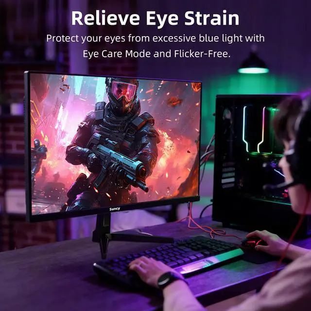 Alt view image 7 of 7 - 32 inch 2K 170Hz Gaming Monitor, Fast IPS 1ms QHD (2560 x 1440) Monitor FreeSync98% sRGBVESA Compatible, DisplayPort HDMI, Black