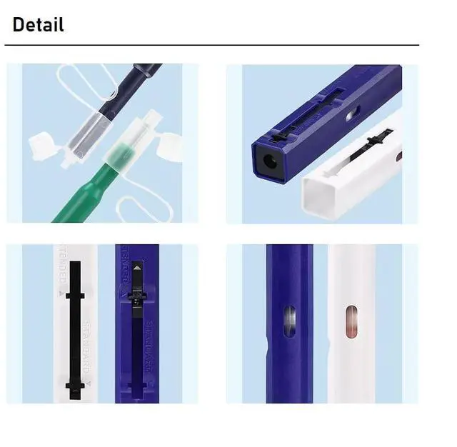 Alt view image 3 of 7 - 2pcs Fiber Optic Cleaner - for 1.25mmLC/MU 2.5mm SC/F C/STE2000 Glass Fiber Cleaning Pen - for Fiber Optic Connectors Cleaning