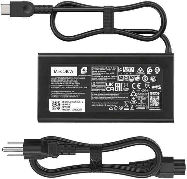 Main image of 140W USB C Charger Compatible with Lenovo Yoga Pro 9i, Slim Pro 9 7, IdeaPad Pro 5, Legion Pro 5 7 5i 7i 9i, Slim 5 7, LOQ 15, ThinkPad P1, PD 3.1 Fast Laptop Power Adapter Type C