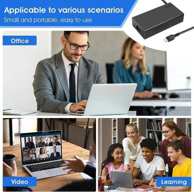 Alt view image 6 of 7 - 140W USB C Charger Compatible with Lenovo Yoga Pro 9i, Slim Pro 9 7, IdeaPad Pro 5, Legion Pro 5 7 5i 7i 9i, Slim 5 7, LOQ 15, ThinkPad P1, PD 3.1 Fast Laptop Power Adapter Type C