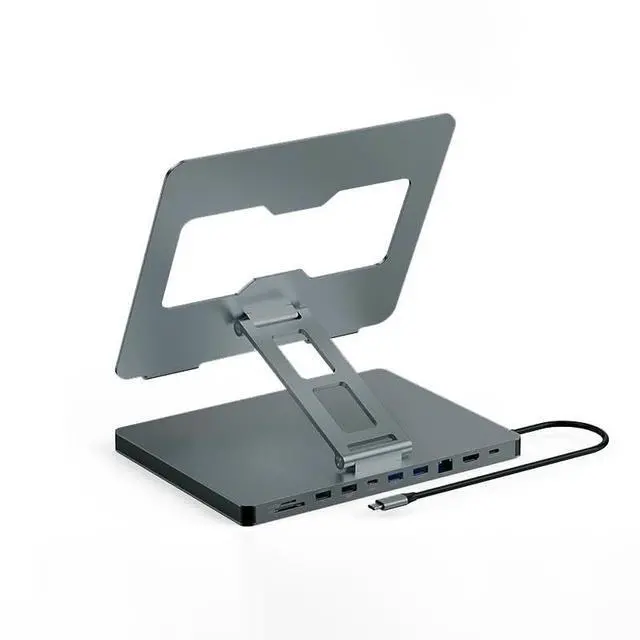 Main image of USB C Hub Stand for MacBook Pro, 10 in 1 Adapter for MacBook Air Docking Station with 4K 60Hz HDMI, RJ45 Gigabit Ethernet, SD/TF Card Reader, 4 USB 3.0 for iPad/Dell HP/Surface/Lenovo Laptop Dock