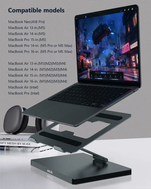 Alt view image 6 of 7 - USB C Hub Stand for MacBook Pro, 10 in 1 Adapter for MacBook Air Docking Station with 4K 60Hz HDMI, RJ45 Gigabit Ethernet, SD/TF Card Reader, 4 USB 3.0 for iPad/Dell HP/Surface/Lenovo Laptop Dock