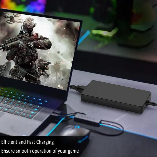 Alt view image 2 of 7 - 330W GaN Charger Compatible with Razer Blade18 16 RTX4090 AC Adapter | Fits Blade17 RTX4080 2024-2025 gaming laptops, RZ09-0483 RZ09-0510 RZ09-0529, 19.5V 16.92A, replaces RC30-0484 adapter