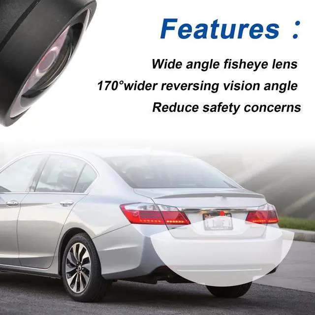 Alt view image 2 of 5 - Backup Camera Compatible with 2014-2015 Accord Sedan Sport Hybrid 6 Pin | Replaces# 39530-T2A-A71 39530T2AA71, Rear Parking Assist Camera