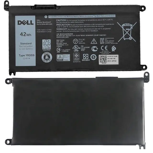 Alt view image 5 of 7 - DELL YRDD6 1VX1H Laptop Battery for Dell Inspiron 7586 5482 5485 5491 3310 2-in-1 3493 3582 3593 3793 5493 5593 5480 5590 5591 5594 5598 15 3583 3584 Vostro 3491 5481 5581 5490 5590 VM732 3Cell 42Wh
