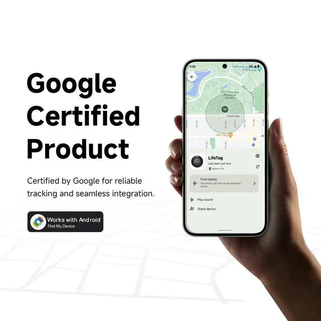 Alt view image 3 of 6 - Air Tracker Tags for Android 4 Packs, Certified by Google Find Hub | Bluetooth Tracker for Google Find Hub (Find My Device) App, Item Finder Locator for Keys, Luggage, Backpack