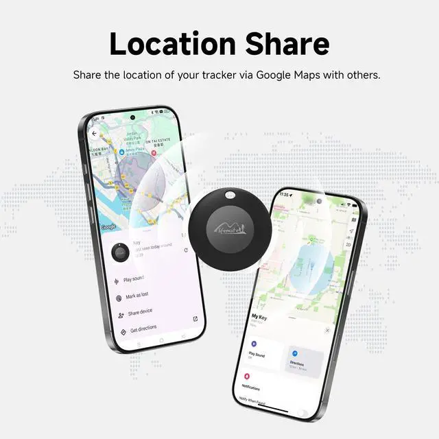 Alt view image 5 of 6 - Air Tracker Tags for Android 4 Packs, Certified by Google Find Hub | Bluetooth Tracker for Google Find Hub (Find My Device) App, Item Finder Locator for Keys, Luggage, Backpack