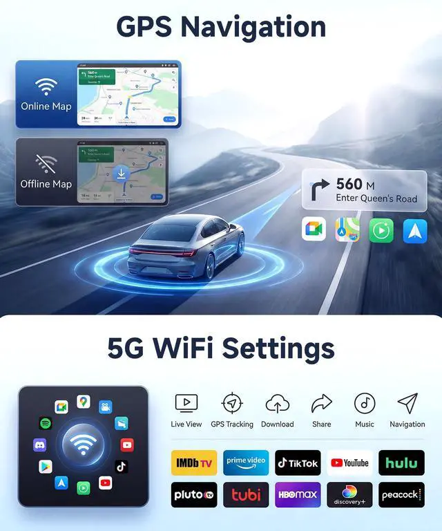 Alt view image 4 of 7 - 8Core 4G+64G Car Radio for Chevy Cruze J300 2009-2015, Wireless Carplay Android Auto, 5GWIFI GPS, 9.7 inch IPS Touchscreen Stereo for Chevrolet, Bluetooth, AHD Backup Camera, FM EQ SWC