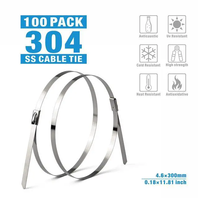 Alt view image 3 of 7 - IWISS WCT322 Stainless Steel Cable Tie Gun Kit for Fastening and Cutting up to 12mm Width Metal Zip Ties, c/w 100 Pieces Stainless Steel Cable Zip Ties, Zip Tie Gun