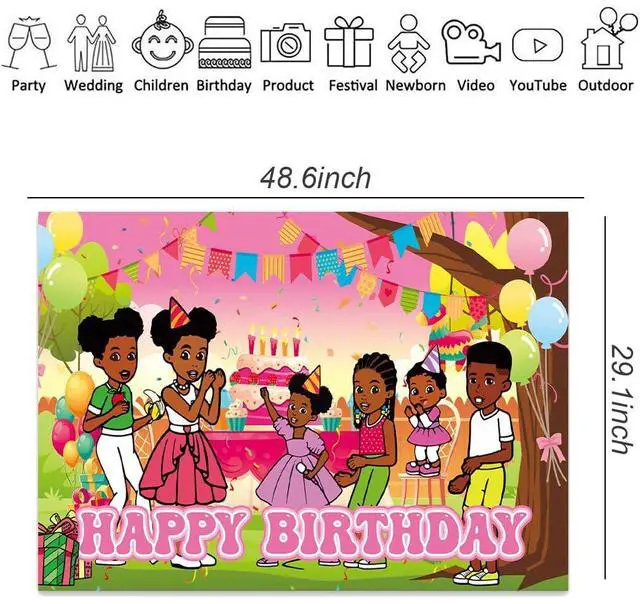 Alt view image 4 of 5 - 1Pack Gracies Corner Party Decoration Banner Photography Background for Kids Birthday Party Gracies Corner Photo Booth Props (4.16X2.3 Ft)