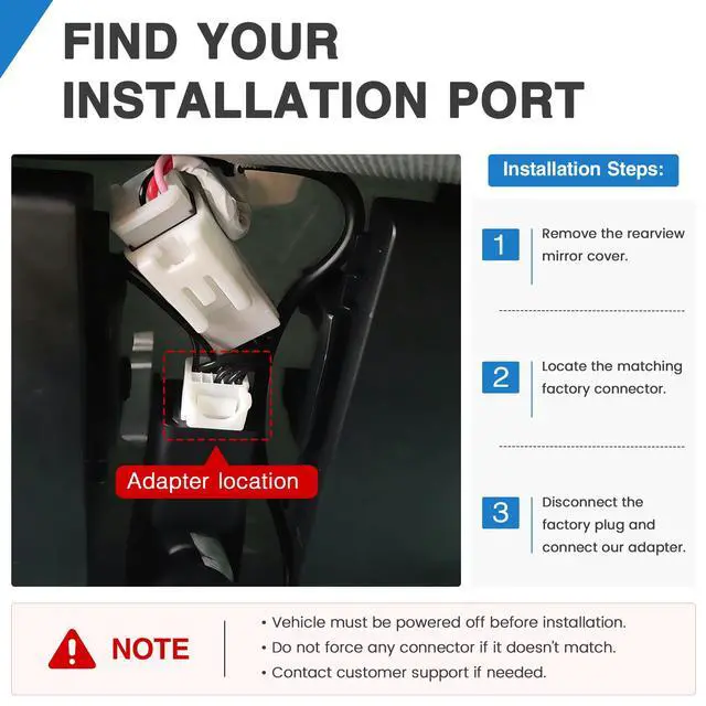 Alt view image 6 of 7 - Dashcam Power Adapter,(10P TypeH) Compatible with Select Kia, Hyundai | for Car with Auto Dimming Rearview Mirror,Built-in Hide USB to GPS Radar Dash Cam Charger Adapter Cable,Clean Install