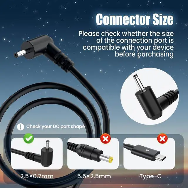 Alt view image 2 of 7 - 40W Ac Adapter Laptop Charger Compatible with Samsung 11.6" Chromebook 2 3 303c 500c 503c Xe500c12, 503c Xe503c12, Xe503c32, Xe500c13 Xe303c12, XE303C12-A01 AA-PA3N40W Power Supply Cord Plug
