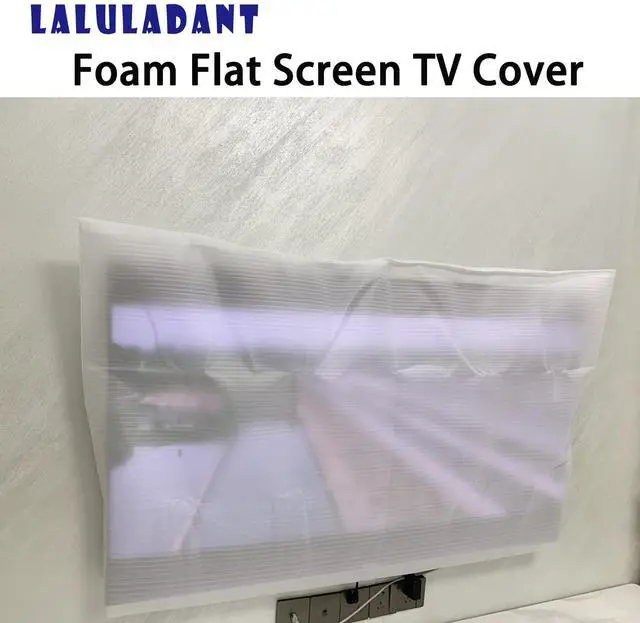 Alt view image 7 of 7 - Extra Large Foam Flat Screen TV Cover Fits Up to 84"L x 52"W Flat Screen TV86-90 Inch Television Foam Cover for TV Protection During House Moving, Storage, or Home Renovation-1 Pack