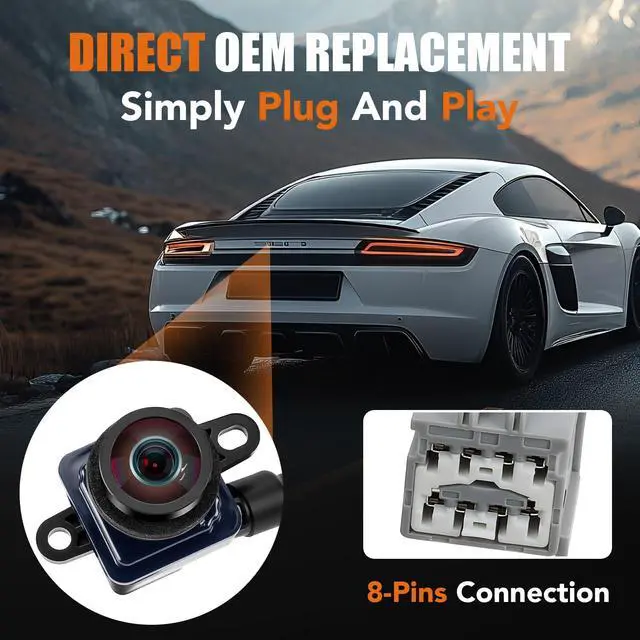 Alt view image 6 of 7 - Rear View Backup Camera Compatible with Dodge Journey 2011-2020 | Night Vision, Wide-angle, Waterproof Reverse Camera Parking Assist Replaces# 56054158AD, 56054158AE, 56054158AB