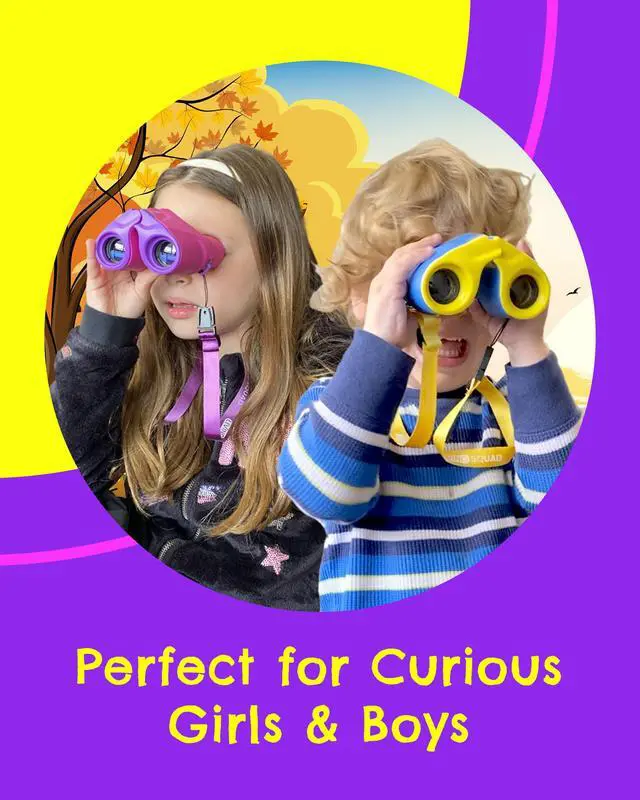 Alt view image 3 of 7 - Toddler Binoculars for Kids Ages 3-12, 8x21 Focus Free | no adjusting needed, point and look design, real 8X magnification, stem toy, boys and girls, bird watching, camping