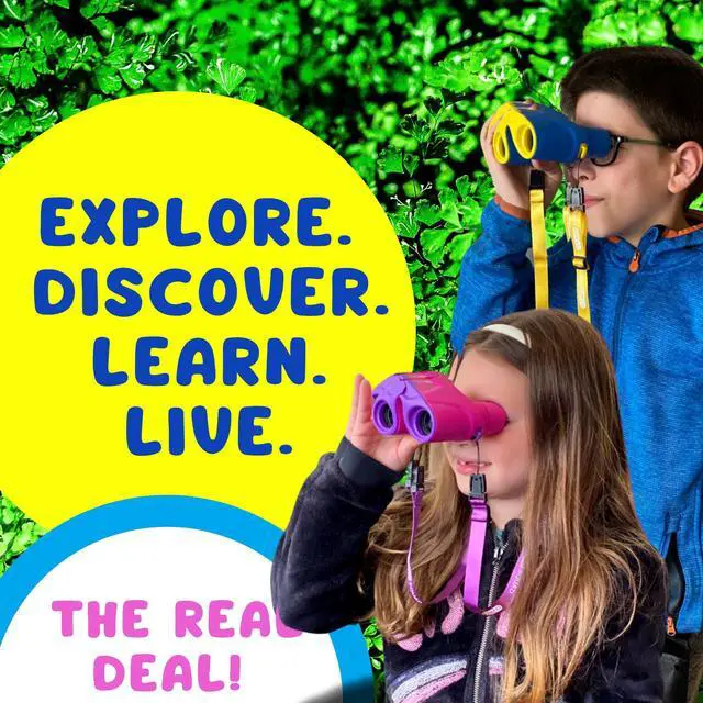 Alt view image 5 of 7 - Toddler Binoculars for Kids Ages 3-12, 8x21 Focus Free | no adjusting needed, point and look design, real 8X magnification, stem toy, boys and girls, bird watching, camping