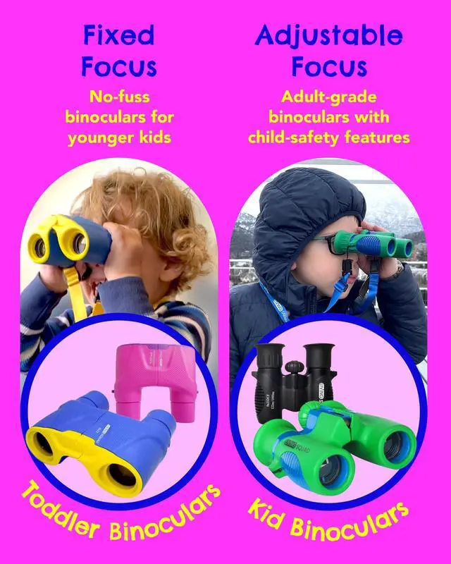 Alt view image 7 of 7 - Toddler Binoculars for Kids Ages 3-12, 8x21 Focus Free | no adjusting needed, point and look design, real 8X magnification, stem toy, boys and girls, bird watching, camping