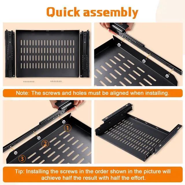 Alt view image 5 of 7 - Sliding Under Desk Laptop Mount Shelf with Air Vents 16.3" W x 12" D Metal Under Desk Slide Out Tray Laptop Storage Tray for Home Office Standing Desks Workstations Cabinet Gaming