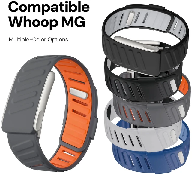 Alt view image 7 of 7 - Replacement Strap for Whoop 5.0 MG Sportflex Band Waterproof, Silicone, Adjustable Wristband