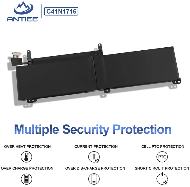 Alt view image 5 of 7 - C41N1716 Laptop Battery Replacement for ASUS ROG Strix GL703GS GL703GM Scar for ROG Strix S7BS S7BS8750 GL703GM-NS73 GL703GM-DS74 GL703GS-DS74 0B200-02770000 4ICP4/59/134 15.4V 76Wh