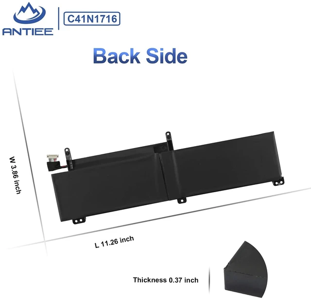 Alt view image 7 of 7 - C41N1716 Laptop Battery Replacement for ASUS ROG Strix GL703GS GL703GM Scar for ROG Strix S7BS S7BS8750 GL703GM-NS73 GL703GM-DS74 GL703GS-DS74 0B200-02770000 4ICP4/59/134 15.4V 76Wh