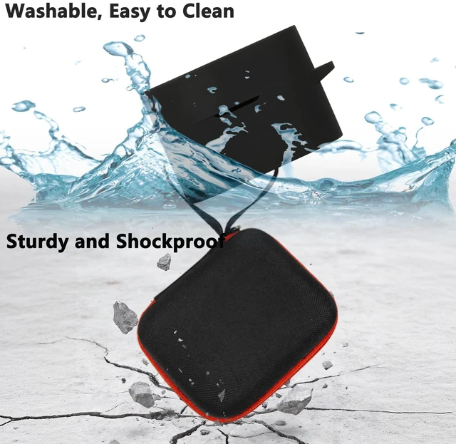 Alt view image 7 of 7 - Hard Carrying Case and Silicone Cover Case for Sony WF-1000XM6 Earbuds Protective Cases for WF-1000XM6 Earbuds Accessories, Shockproof Cover with Ball Ring and Metal Carabiner (Black Case)